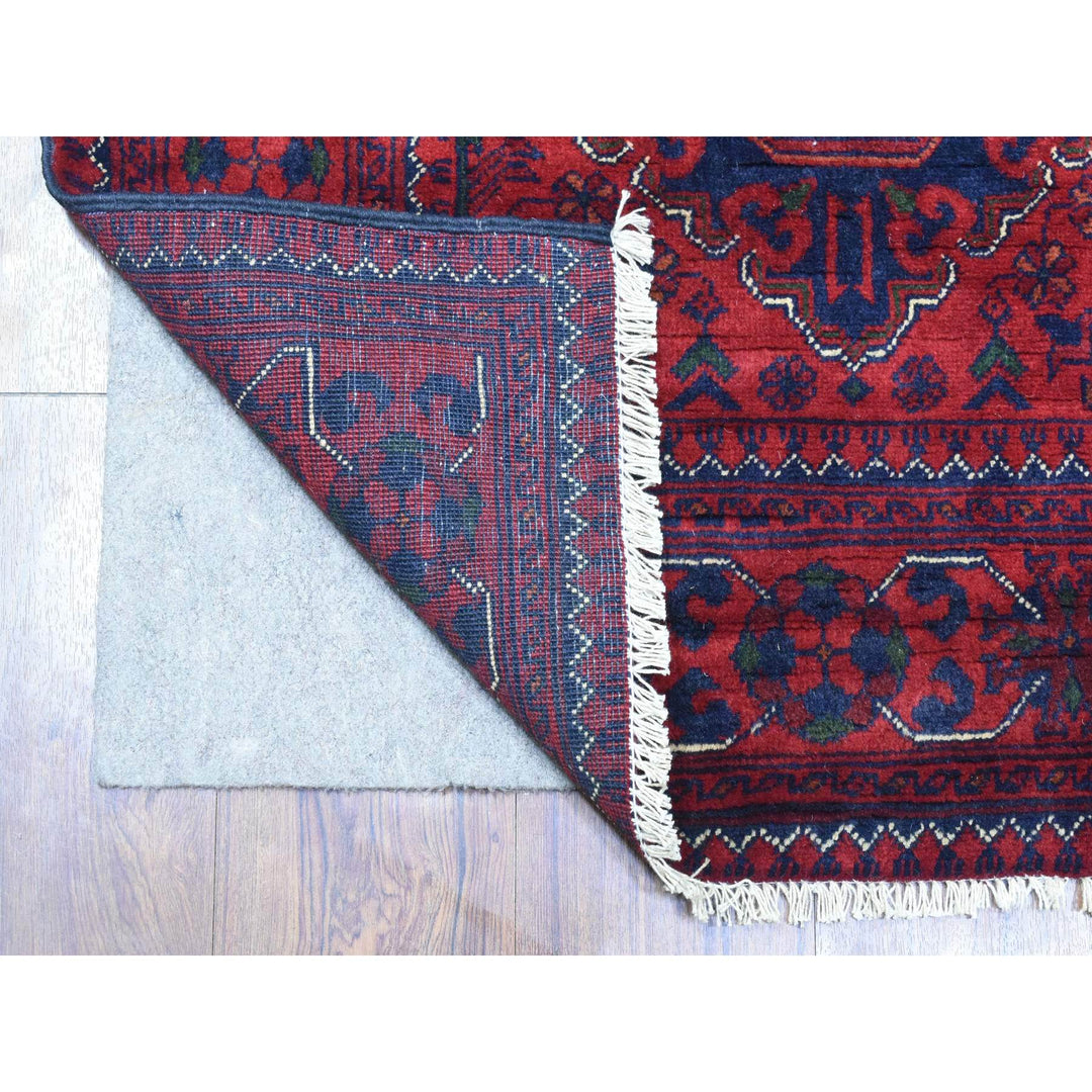 2'10" x 13'0" New Hand Knotted Red Wool Runner Oriental Rug - MOA10272346