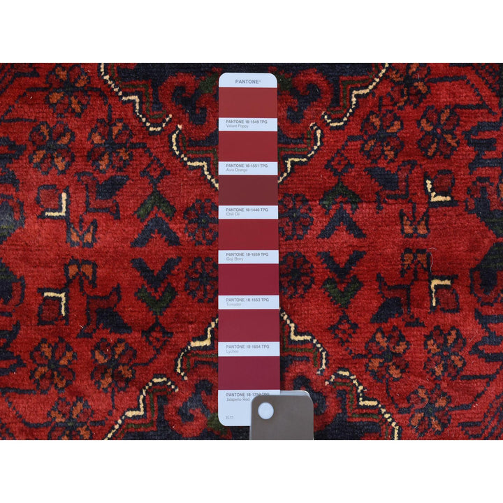 2'10" x 13'0" New Hand Knotted Red Wool Runner Oriental Rug - MOA10272346