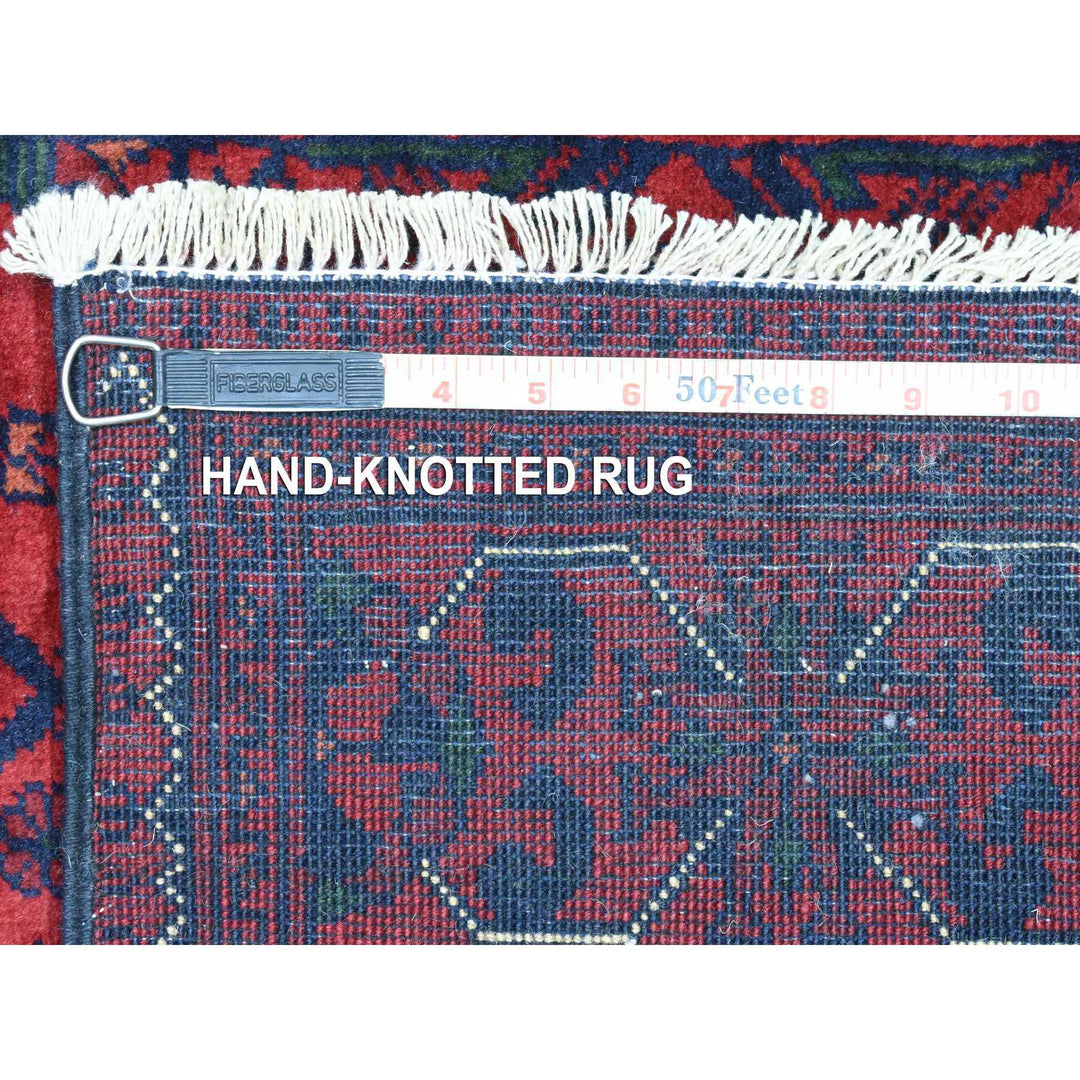 2'10" x 13'0" New Hand Knotted Red Wool Runner Oriental Rug - MOA10272346