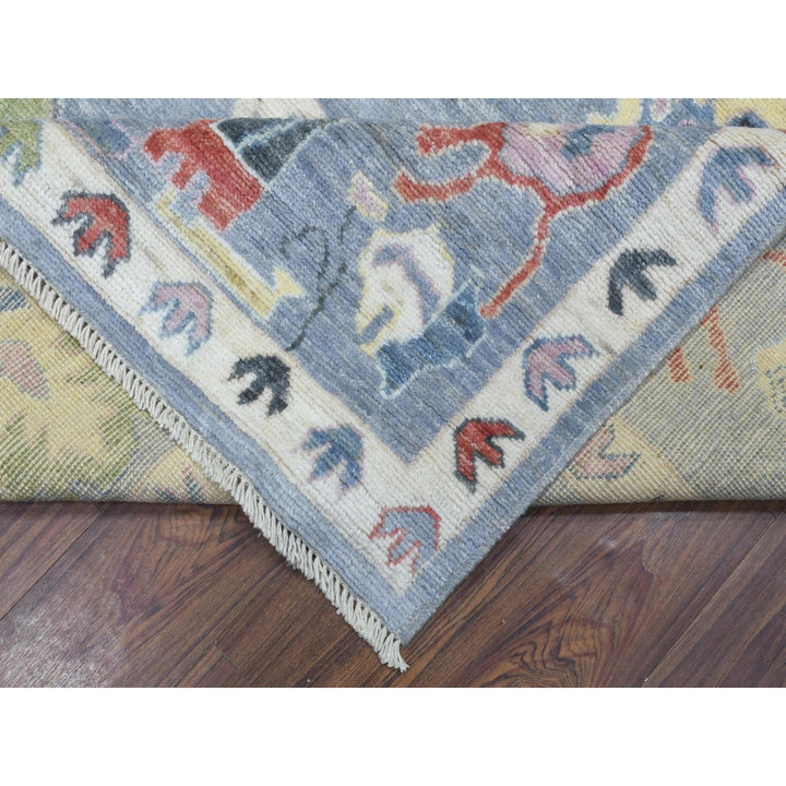 8'0" x 10'7" New Hand Knotted Grey Wool Rectangle Oriental Rug - MOA10272382