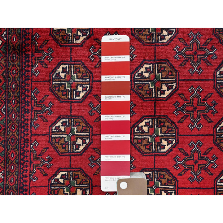 2'8" x 3'9" New Hand Knotted Red Wool Rectangle Oriental Rug - MOA102723