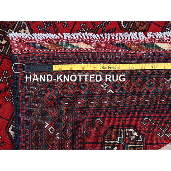 2'8" x 3'9" New Hand Knotted Red Wool Rectangle Oriental Rug - MOA102723