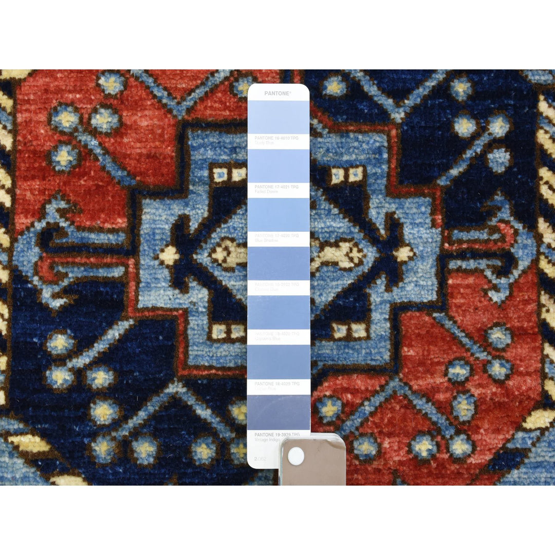 2'8" x 8'0" New Hand Knotted Blue Wool Runner Oriental Rug - MOA10272432