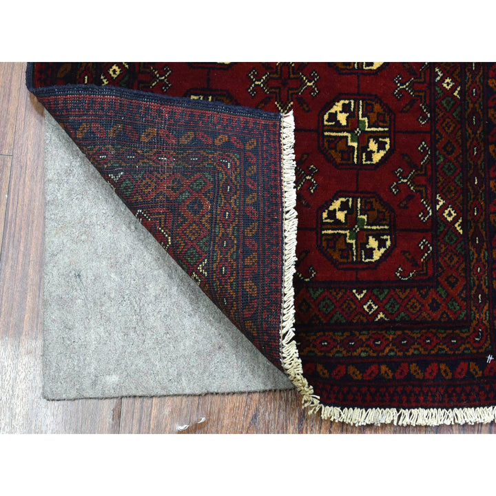 2'0" x 3'0" New Hand Knotted Red Cotton Rectangle Oriental Rug - MOA10272477