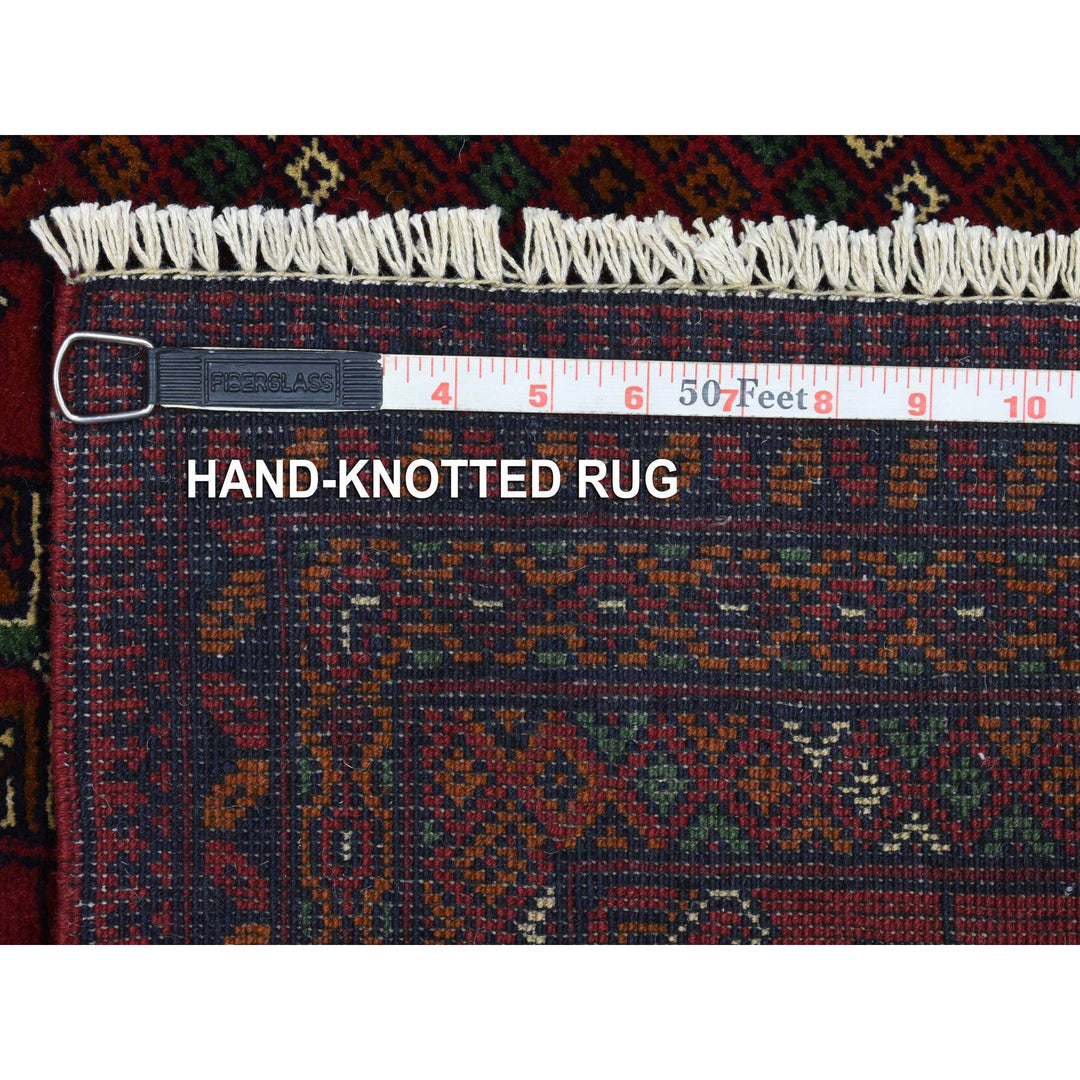 2'1" x 3'0" New Hand Knotted Red Cotton Rectangle Oriental Rug - MOA10272480