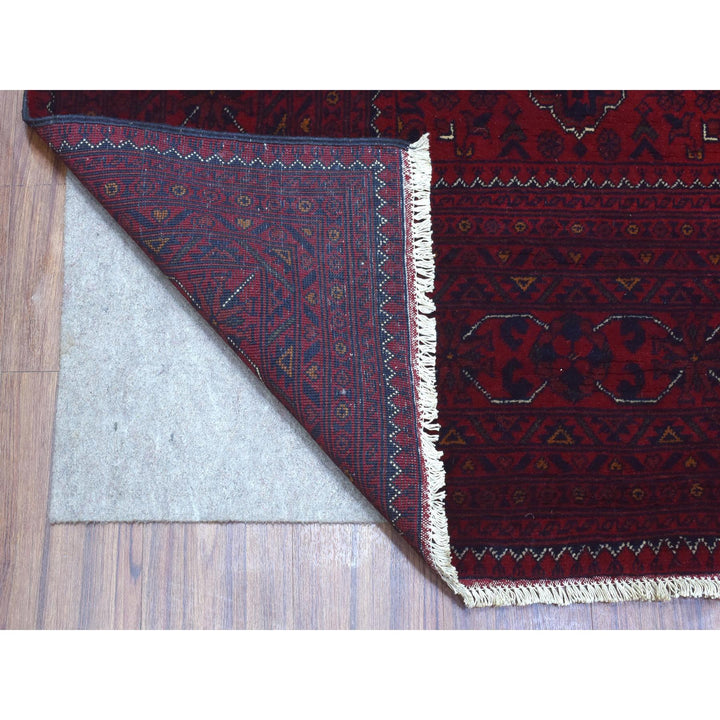 8'2" x 11'6" New Hand Knotted Red Wool Rectangle Oriental Rug - MOA10272483