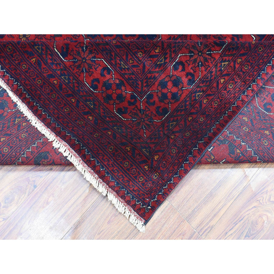 8'2" x 11'6" New Hand Knotted Red Wool Rectangle Oriental Rug - MOA10272483