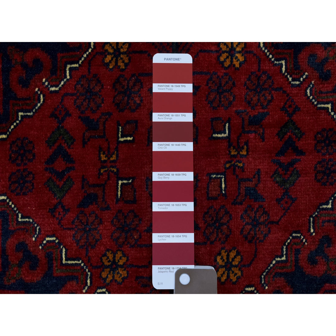 8'2" x 11'6" New Hand Knotted Red Wool Rectangle Oriental Rug - MOA10272483