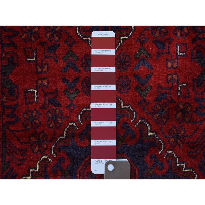 2'9" x 13'0" New Hand Knotted Red Wool Runner Oriental Rug - MOA10272497