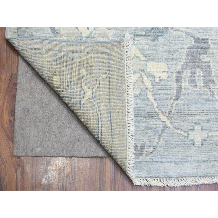 10'2" x 13'10" New Hand Knotted Grey Wool Rectangle Oriental Rug - MOA10272522