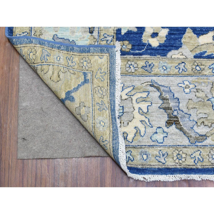 8'3" x 10'0" New Hand Knotted Blue Wool Rectangle Oriental Rug - MOA10272533