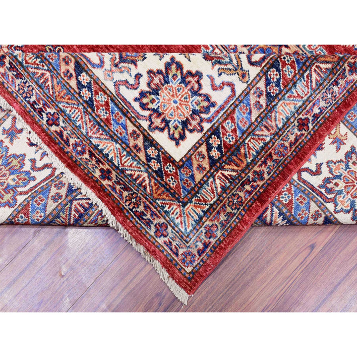 8'10" x 13'0" New Hand Knotted Red Wool Rectangle Oriental Rug - MOA10272549