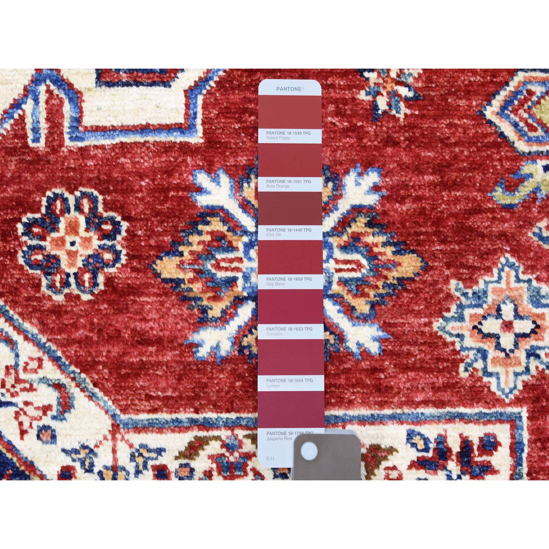 8'10" x 13'0" New Hand Knotted Red Wool Rectangle Oriental Rug - MOA10272549