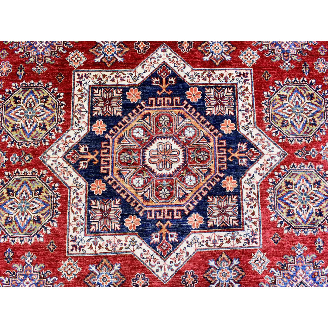 8'10" x 13'0" New Hand Knotted Red Wool Rectangle Oriental Rug - MOA10272549