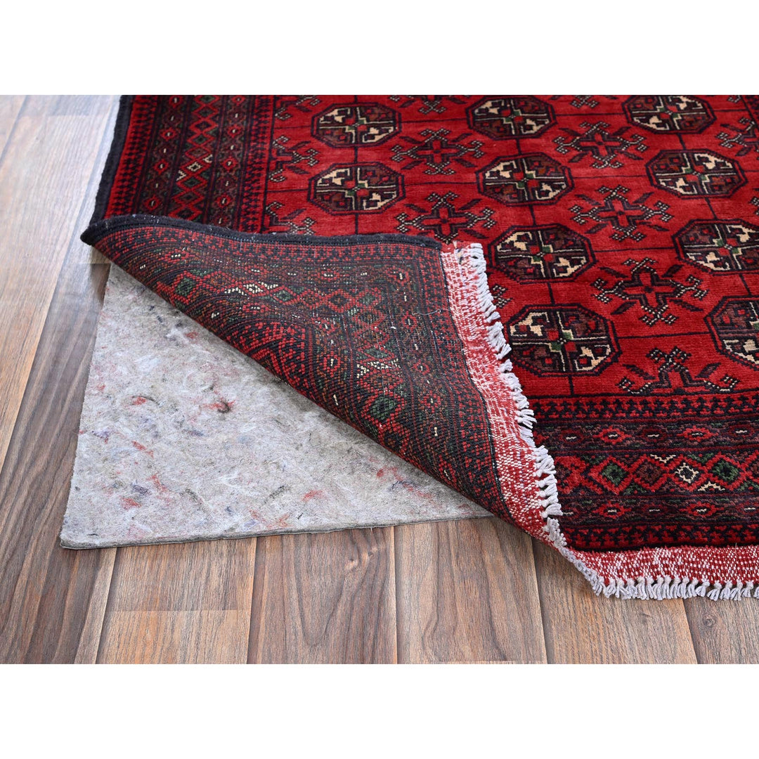 2'8" x 4'1" New Hand Knotted Red Wool Rectangle Oriental Rug - MOA102725