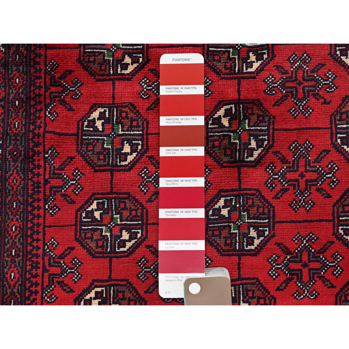 2'8" x 4'1" New Hand Knotted Red Wool Rectangle Oriental Rug - MOA102725