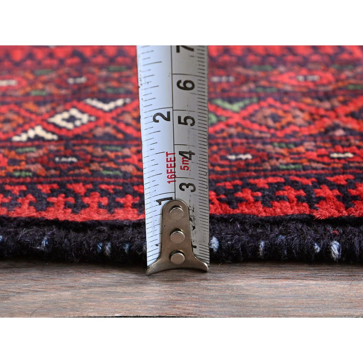 2'8" x 4'1" New Hand Knotted Red Wool Rectangle Oriental Rug - MOA102725