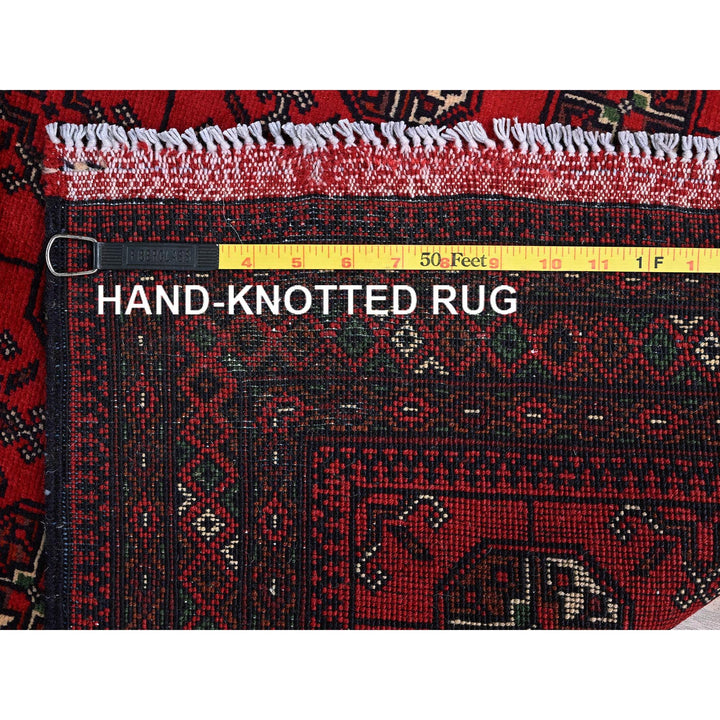 2'8" x 4'1" New Hand Knotted Red Wool Rectangle Oriental Rug - MOA102725