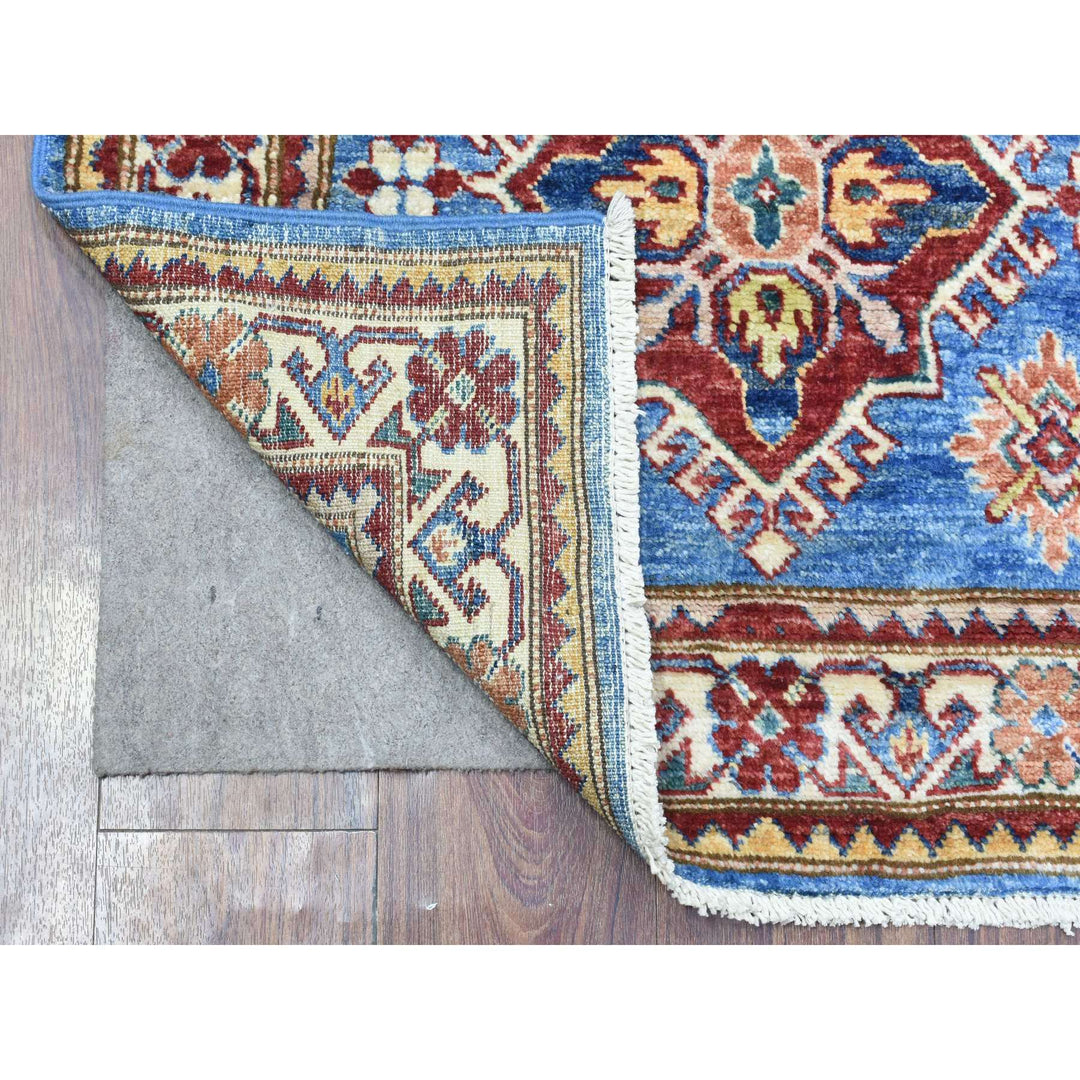 2'7" x 10'0" New Hand Knotted Blue Wool Runner Oriental Rug - MOA10272629