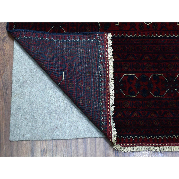 9'8" x 13'0" New Hand Knotted Red Wool Rectangle Oriental Rug - MOA10272661