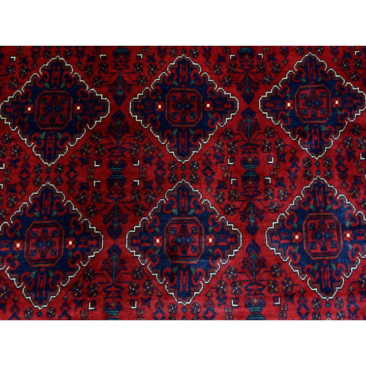 9'8" x 13'0" New Hand Knotted Red Wool Rectangle Oriental Rug - MOA10272661