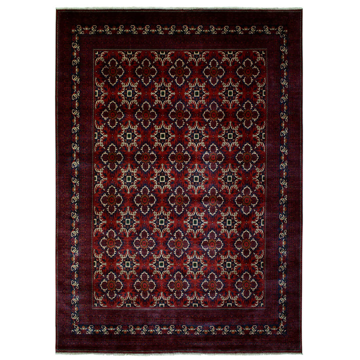 10'0" x 13'8" New Hand Knotted Red Wool Rectangle Oriental Rug - MOA10272662