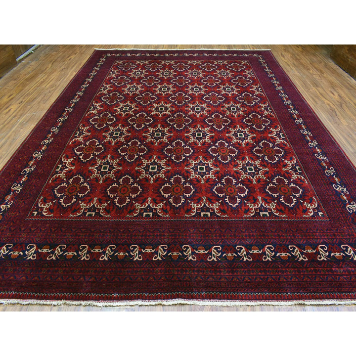 10'0" x 13'8" New Hand Knotted Red Wool Rectangle Oriental Rug - MOA10272662