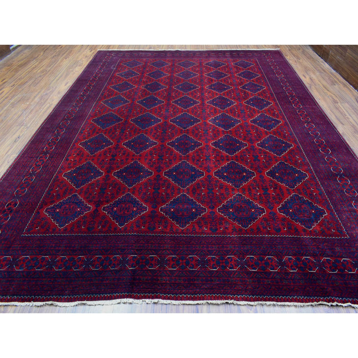 10'0" x 13'0" New Hand Knotted Red Wool Rectangle Oriental Rug - MOA10272665