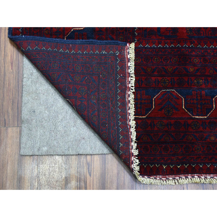 9'8" x 13'1" New Hand Knotted Red Wool Rectangle Oriental Rug - MOA10272668