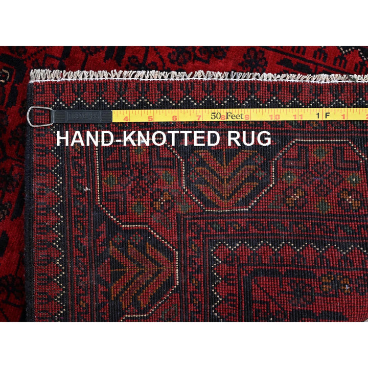 2'8" x 3'11" New Hand Knotted Red Wool Rectangle Oriental Rug - MOA102726