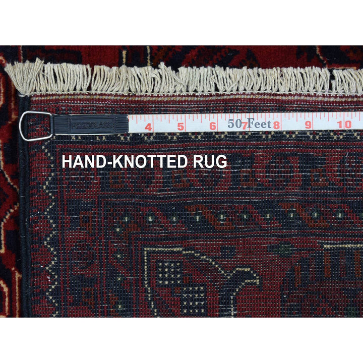 4'10" x 6'7" New Hand Knotted Red Wool Rectangle Oriental Rug - MOA10272777