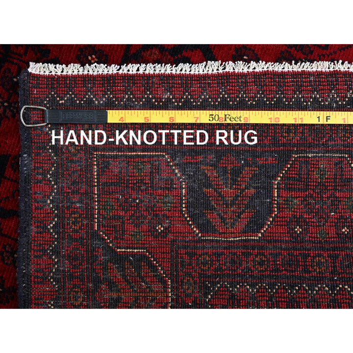 3'4" x 5'0" New Hand Knotted Red Wool Rectangle Oriental Rug - MOA102727