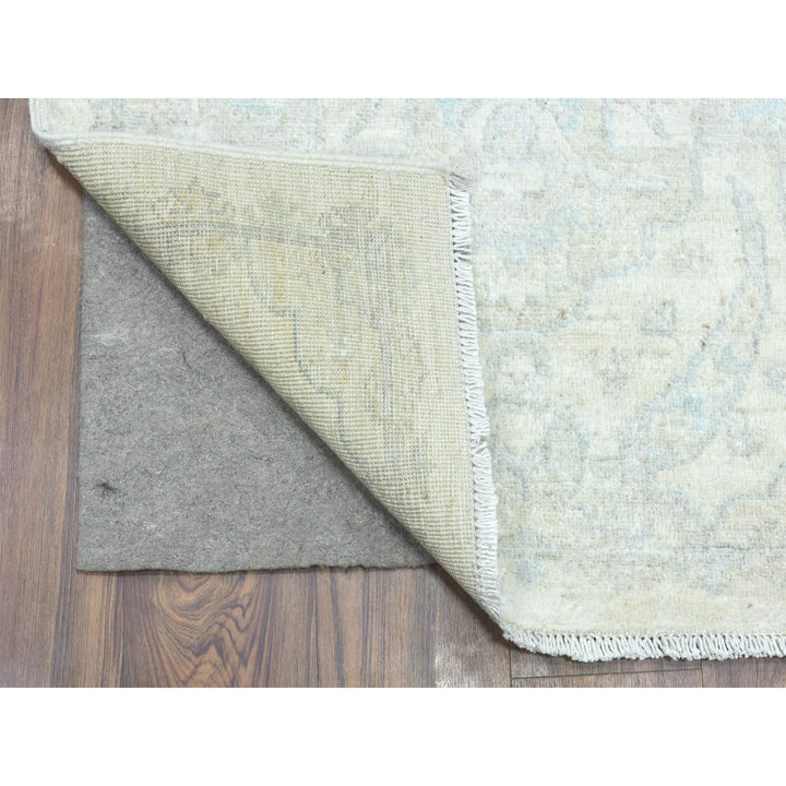 2'6" x 19'4" New Hand Knotted Ivory Wool Runner Oriental Rug - MOA10272801