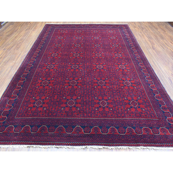 8'1" x 11'2" New Hand Knotted Red Wool Rectangle Oriental Rug - MOA10272855