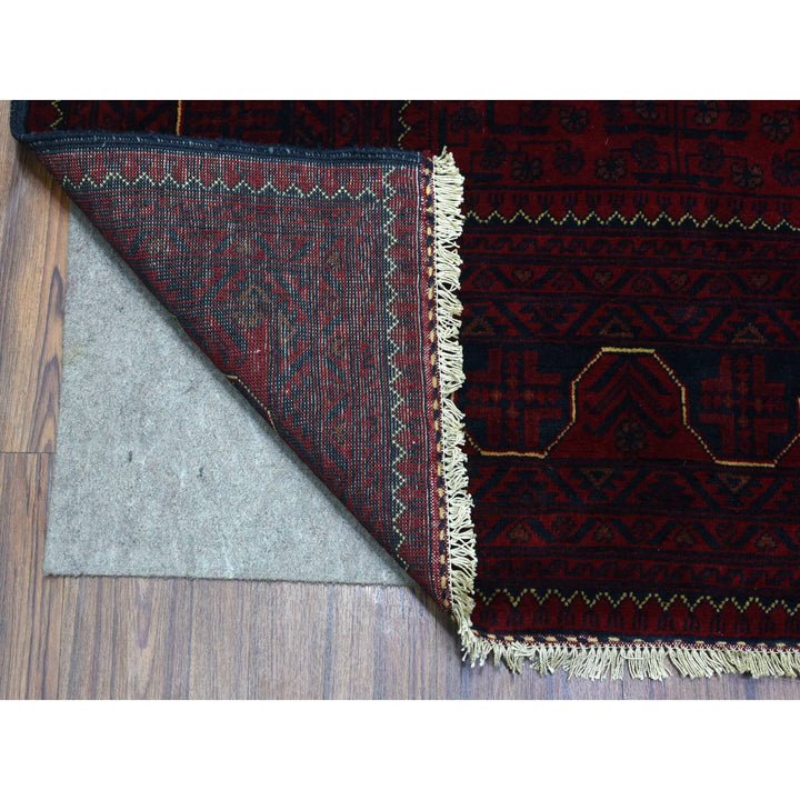 8'1" x 11'2" New Hand Knotted Red Wool Rectangle Oriental Rug - MOA10272855