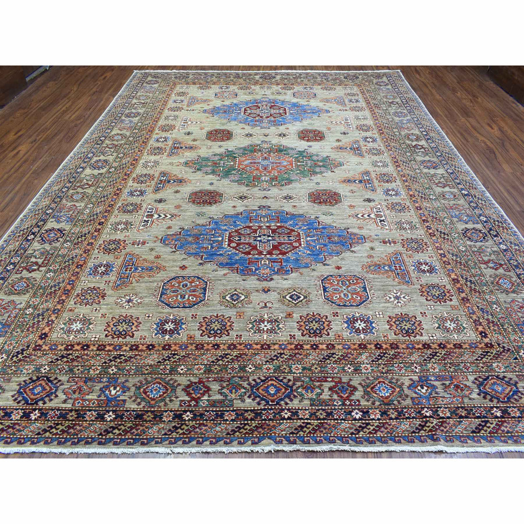 10'0" x 13'2" New Hand Knotted Brown Wool Rectangle Oriental Rug - MOA10272862