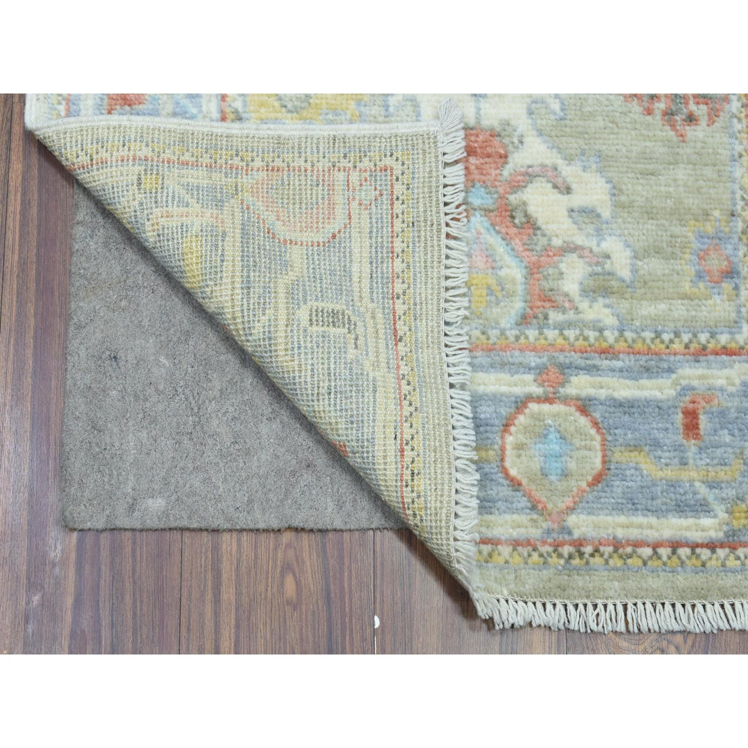 2'6" x 18'0" New Hand Knotted Green Wool Runner Oriental Rug - MOA10272901