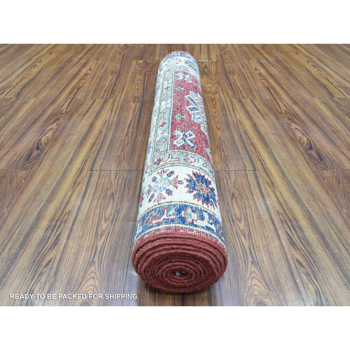 3'0" x 11'0" New Hand Knotted Red Wool Runner Oriental Rug - MOA10272908