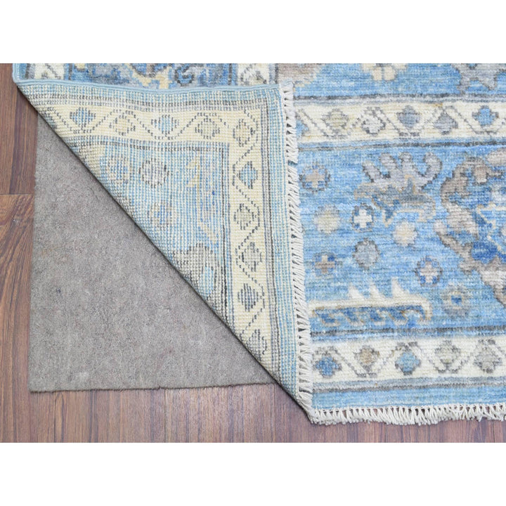 8'1" x 10'1" New Hand Knotted Blue Wool Rectangle Oriental Rug - MOA10272936