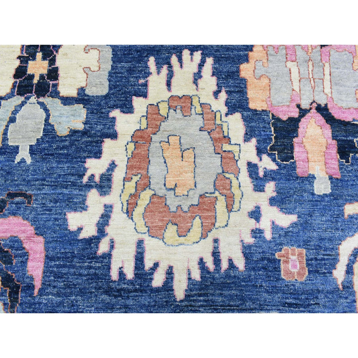 9'6" x 10'3" New Hand Knotted Blue Wool Square Oriental Rug - MOA10272988