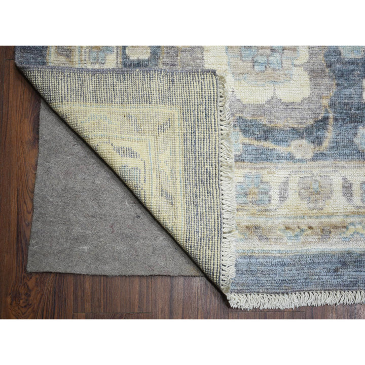 11'9" x 15'7" New Hand Knotted Grey Wool Rectangle Oriental Rug - MOA10273027