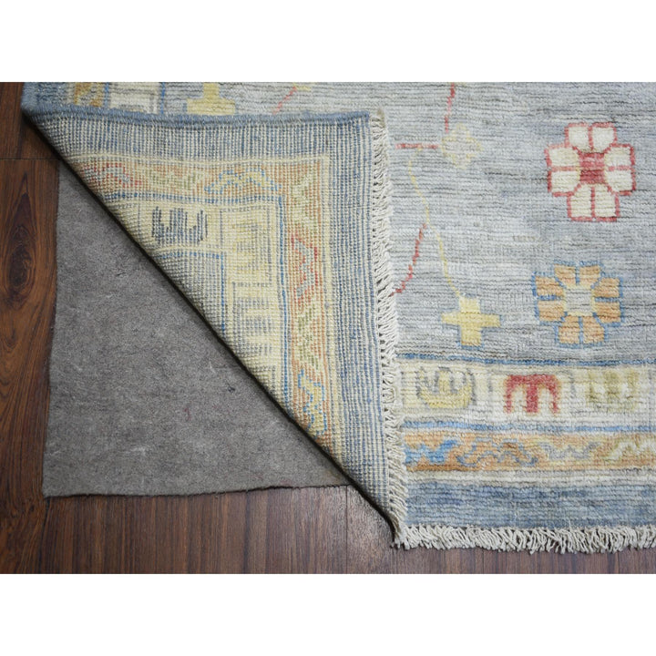 11'10" x 16'0" New Hand Knotted Blue Wool Rectangle Oriental Rug - MOA10273028