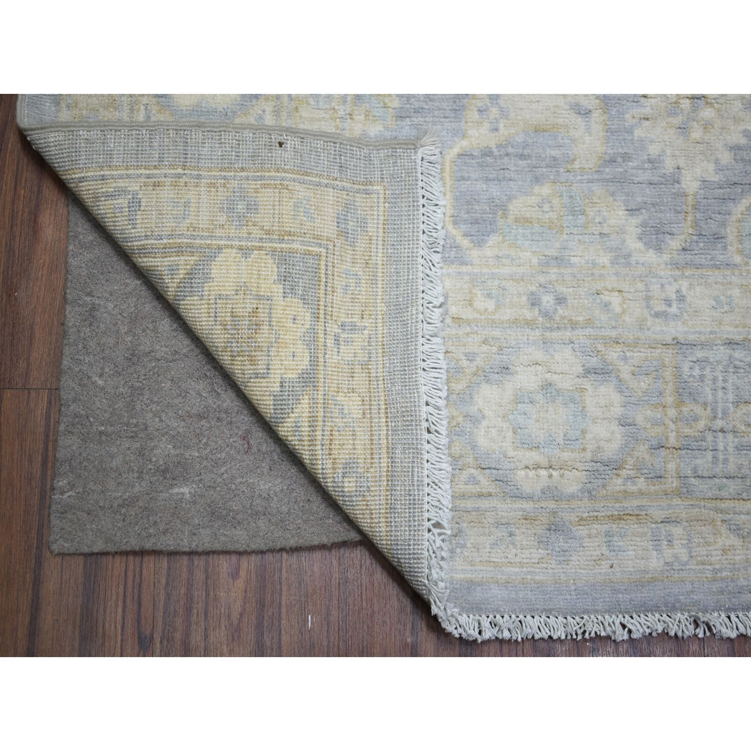 7'10" x 9'7" New Hand Knotted Grey Wool Rectangle Oriental Rug - MOA10273035