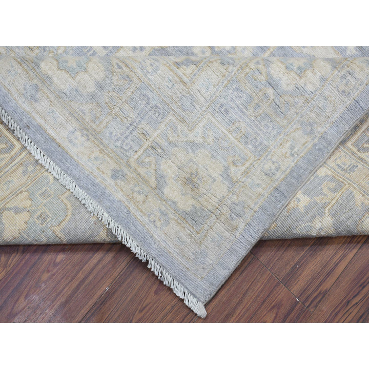 7'10" x 9'7" New Hand Knotted Grey Wool Rectangle Oriental Rug - MOA10273035