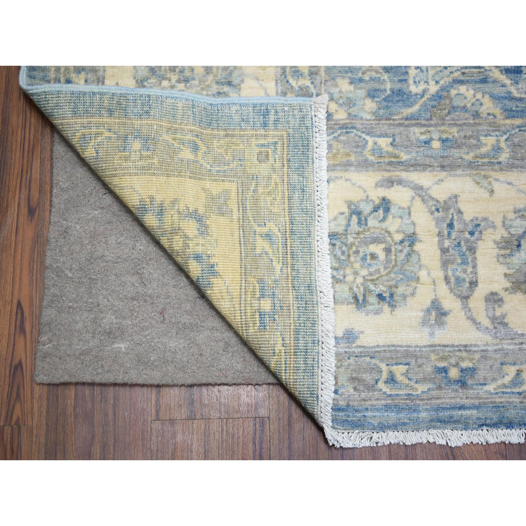 8'0" x 9'9" New Hand Knotted Blue Wool Rectangle Oriental Rug - MOA10273051