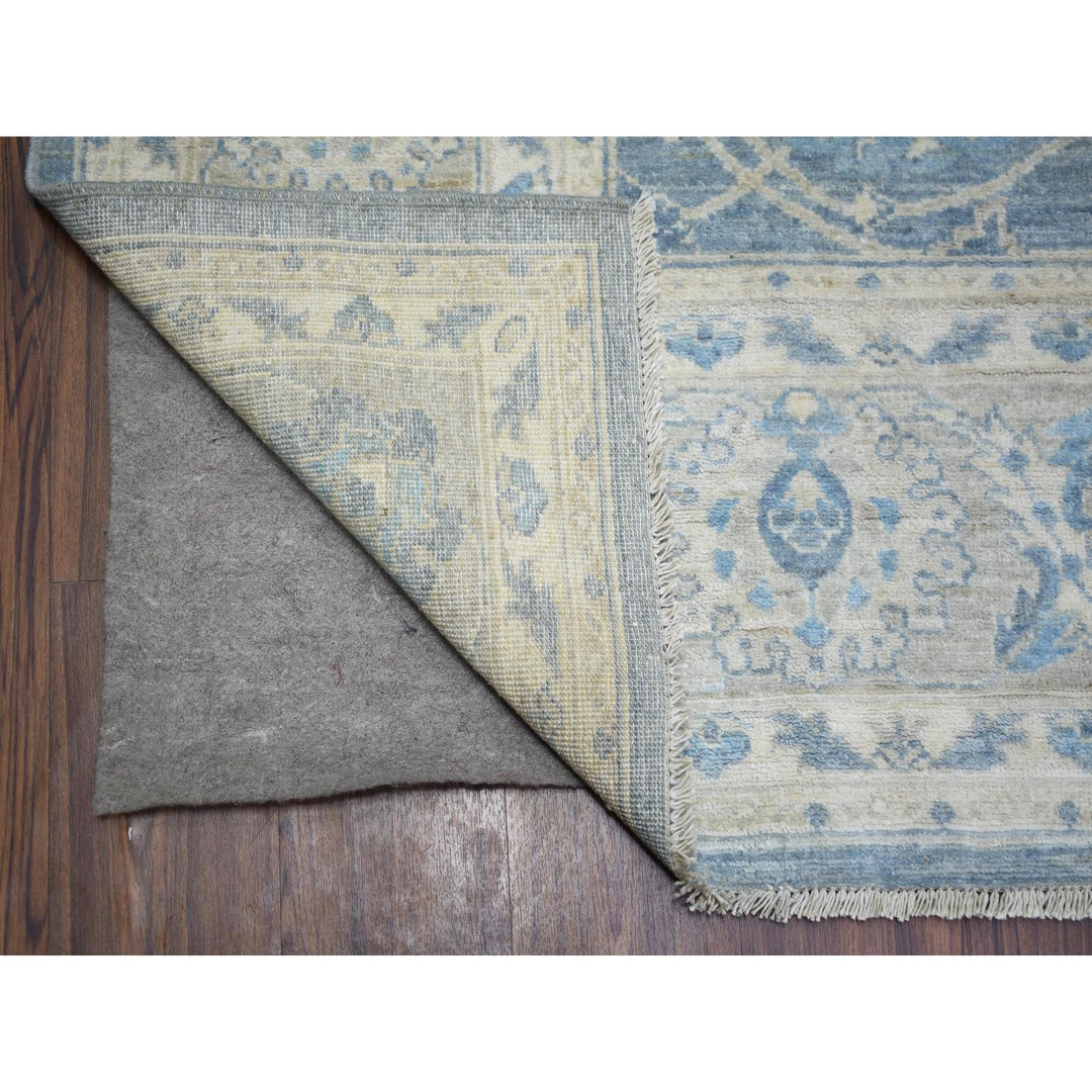 8'2" x 9'8" New Hand Knotted Grey Wool Rectangle Oriental Rug - MOA10273052