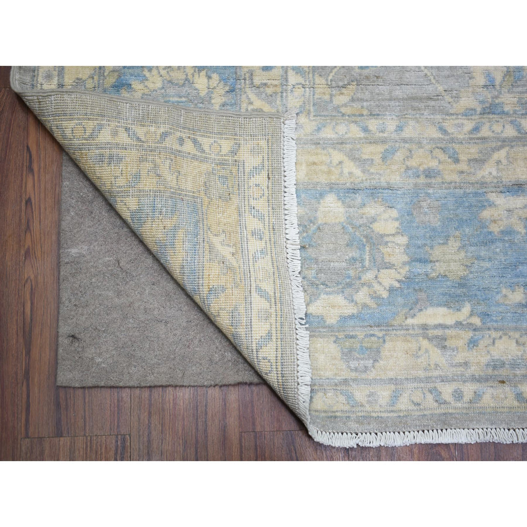 8'0" x 10'0" New Hand Knotted Grey Wool Rectangle Oriental Rug - MOA10273053