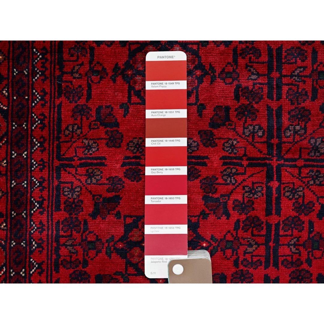 3'5" x 4'10" New Hand Knotted Red Wool Rectangle Oriental Rug - MOA102730