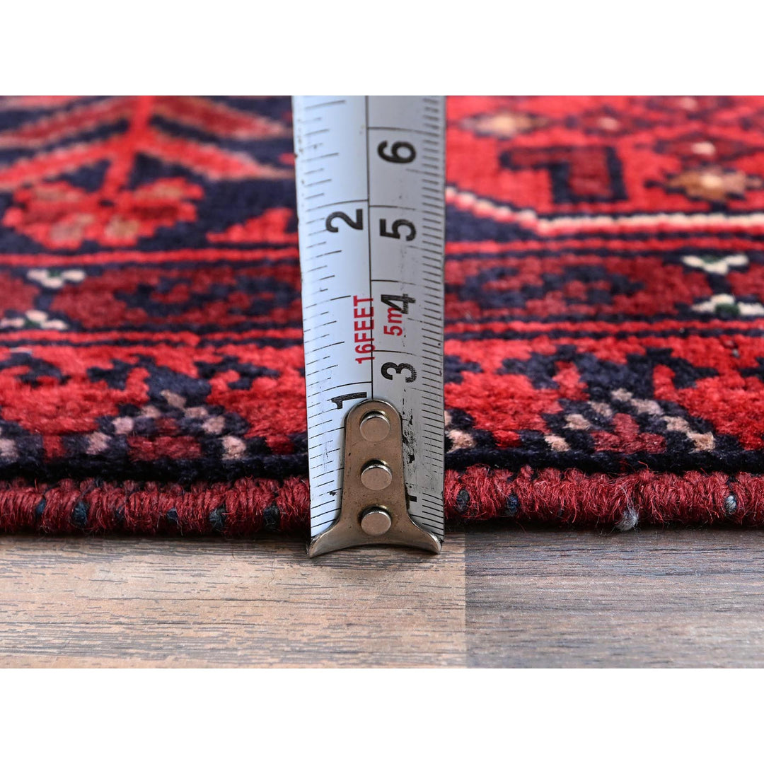 3'5" x 4'10" New Hand Knotted Red Wool Rectangle Oriental Rug - MOA102730