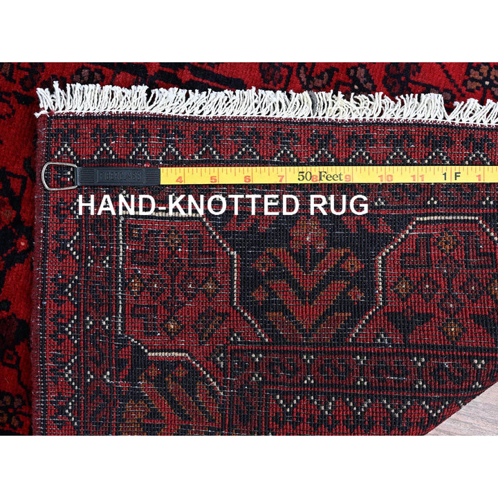 3'5" x 4'10" New Hand Knotted Red Wool Rectangle Oriental Rug - MOA102730